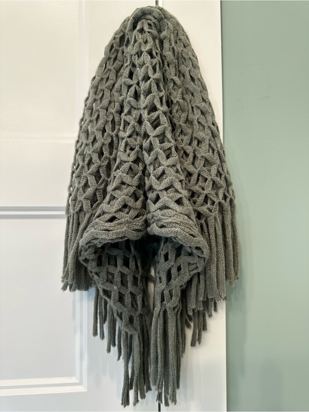 Women's Crochet Fringe Skirt - Gray